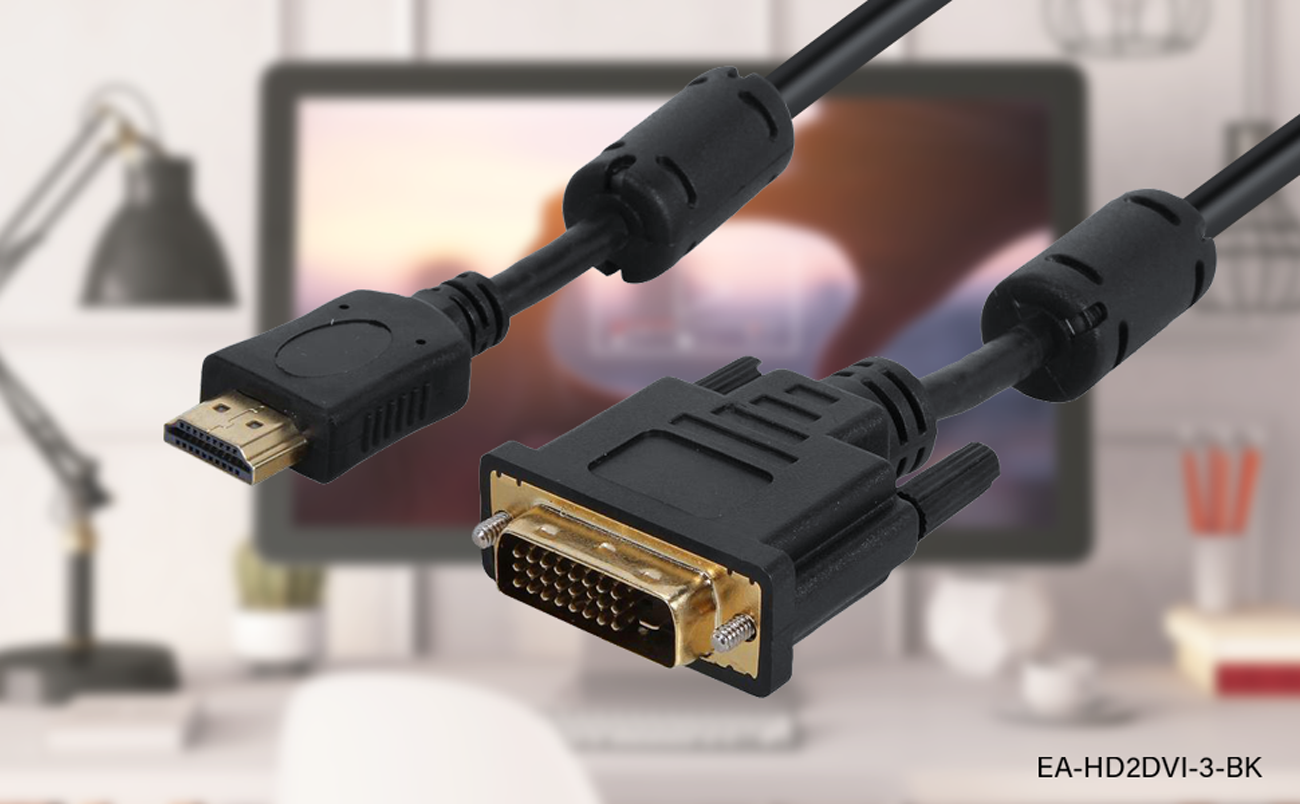 Rosewill Cables-EA-HD2DVI-3-BK